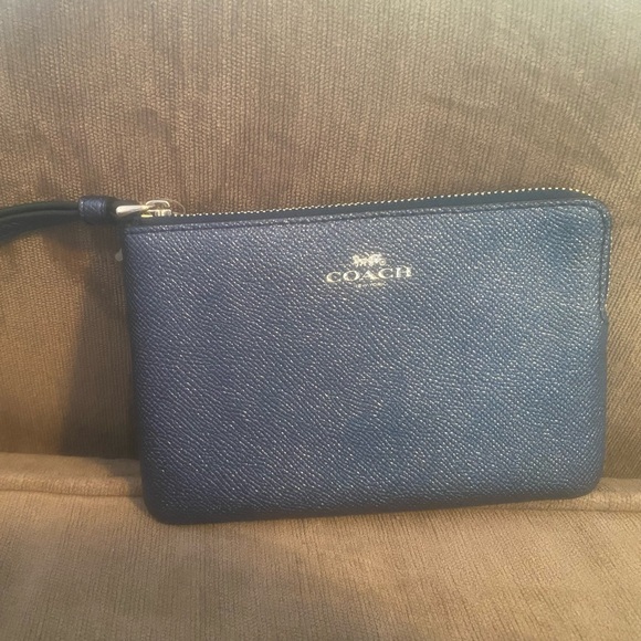 Coach Other - New Coach Metallic Midnight Blue Wristlet